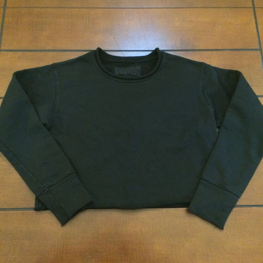 Frank & Eileen boyfriend style crew neck sweatshirt small black